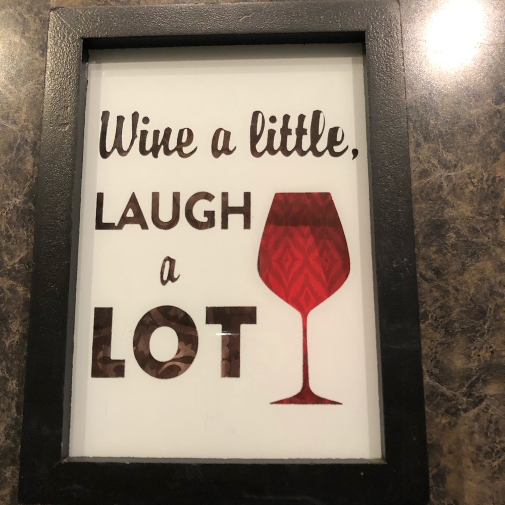 Wine a little hanging picture